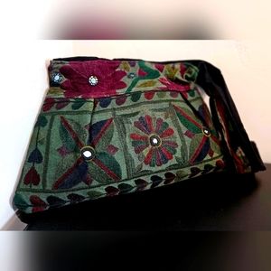 Handmade Tribal Gypsy Embroidered Purse from Rajasthan India